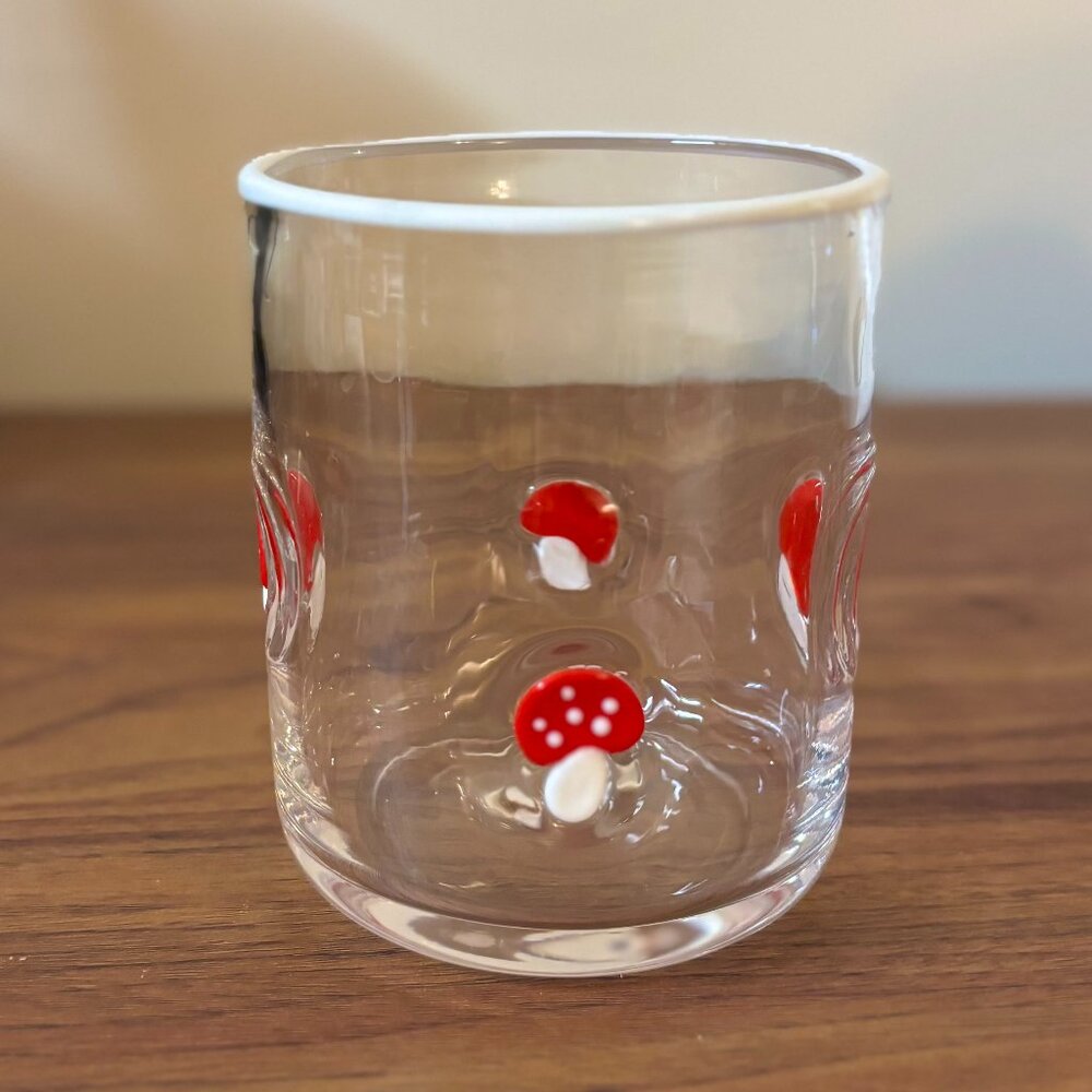 NIB Anthropologie Mushroom Beaded Icon Juice Glass - Picture 2 of 3